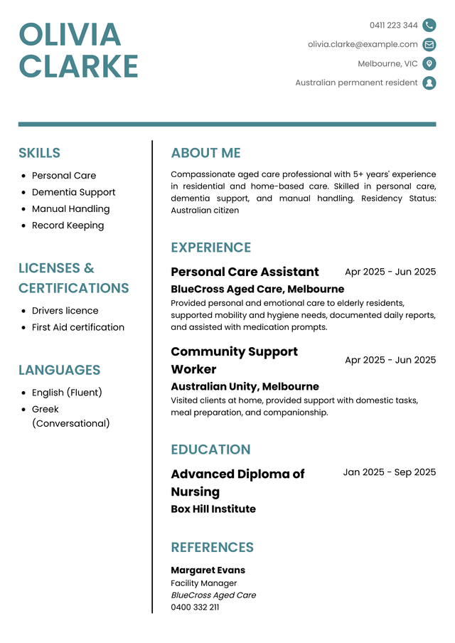 Modern Resume Template