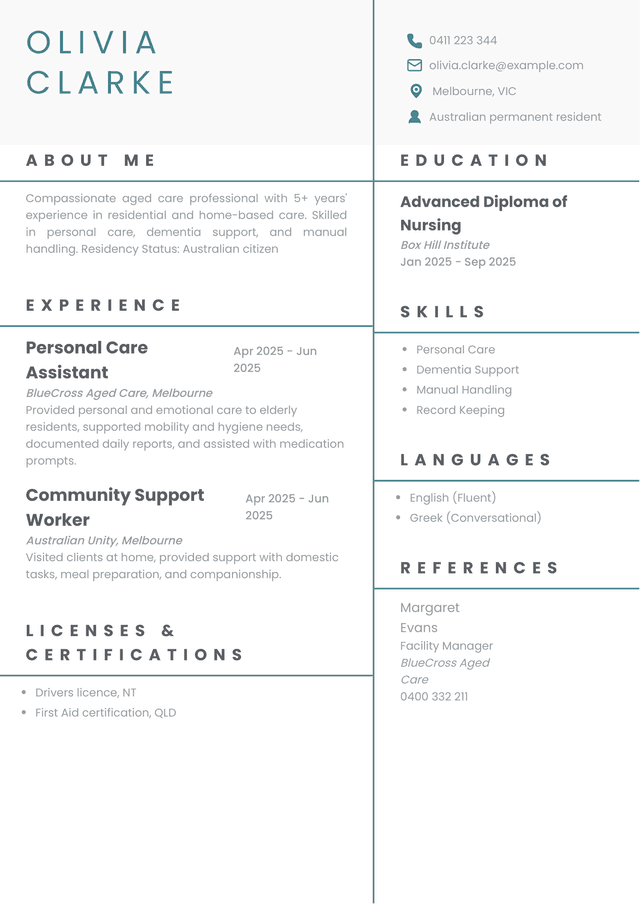Minimal Resume Template